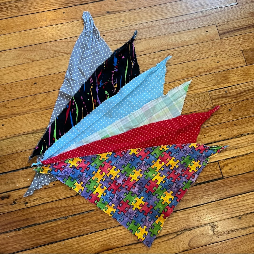 Dog Bandanas, Set of 6 Scarves, Small /Medium